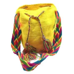 mochila Wayúu tamaño grande hacha con calidad por artesanos con lana antialérgica