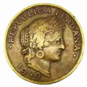 Moneda de colección de 20 centavos Peruanos