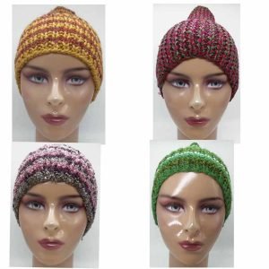 gorro en lana tejido a mano
